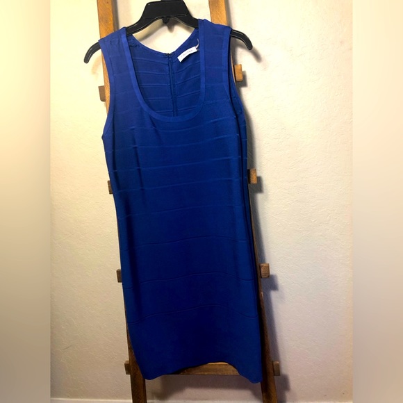 EUC-Calvin Klein Blue Dress Petite Large 💙🦋 - Picture 2 of 4
